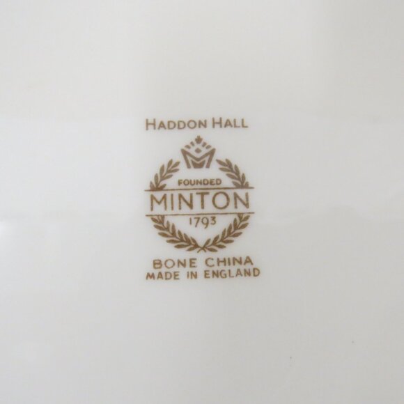 Vintage Bone China Minton Haddon Hall Oval Trinket Dish 8.5" Floral Pattern - Picture 6 of 6